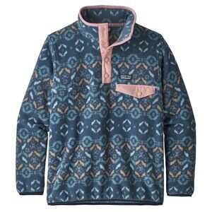 Patagonia Synchilla Tundra Cluster Stone Blue Pullover Girls